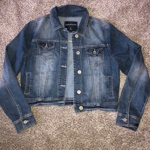 Maurice’s blue wash jean jacket size L.